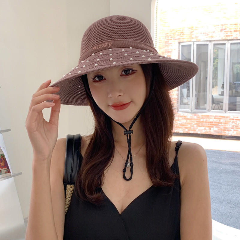 K355-slamnati šešir s cvijetom Ženski šešir za plažu s velikim obodom, svestrani suncobran, šešir za zaštitu od sunca, ljetni sklopivi ženski šešir za sunčanje