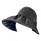 Prozračna, izdržljiva šešir za sunčanje čiste boje, točkasti dizajn, ljetna kapa, mrežasta rupa za planinarenje