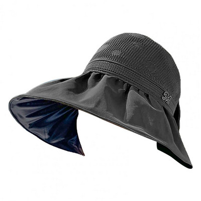 Prozračna, izdržljiva šešir za sunčanje čiste boje, točkasti dizajn, ljetna kapa, mrežasta rupa za planinarenje