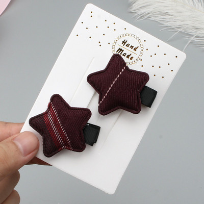 2 kom nove male zvijezde kopča za kosu bebe ukosnice za djevojčice tkanina bočne kopče ukrasi za kosu djeca ne ozlijeđuju kosu modna pokrivala