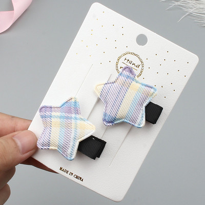 2 kom nove male zvijezde kopča za kosu bebe ukosnice za djevojčice tkanina bočne kopče ukrasi za kosu djeca ne ozlijeđuju kosu modna pokrivala