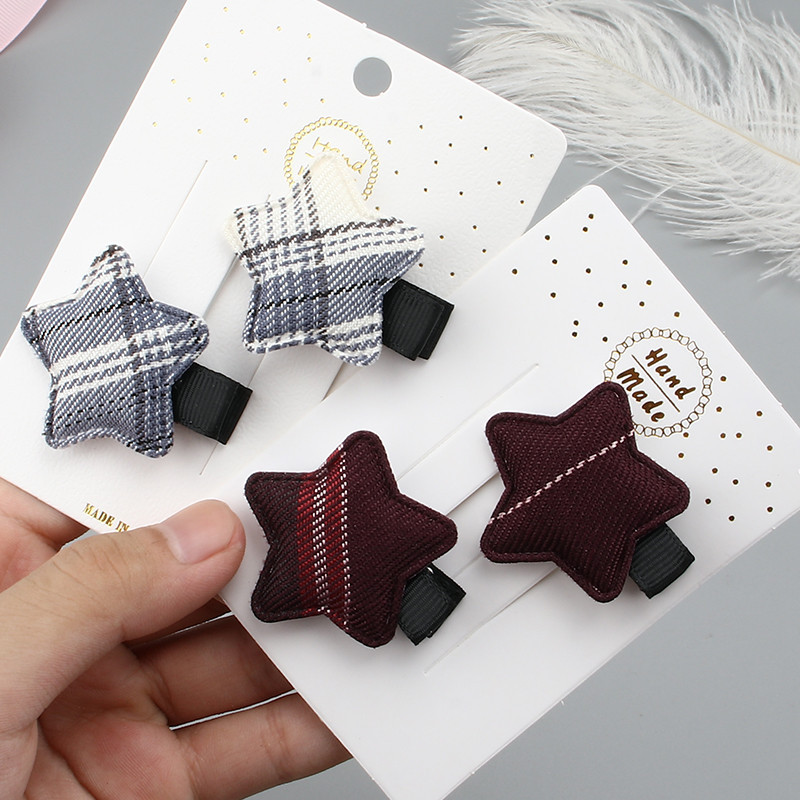 2 kom nove male zvijezde kopča za kosu bebe ukosnice za djevojčice tkanina bočne kopče ukrasi za kosu djeca ne ozlijeđuju kosu modna pokrivala