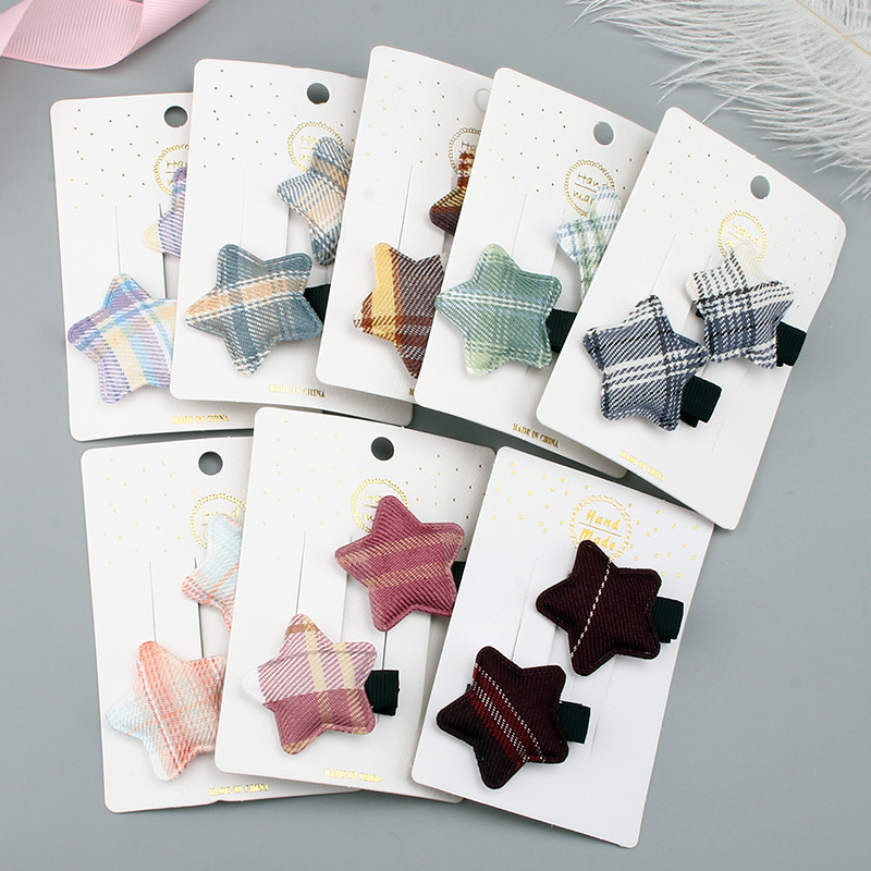 2 kom nove male zvijezde kopča za kosu bebe ukosnice za djevojčice tkanina bočne kopče ukrasi za kosu djeca ne ozlijeđuju kosu modna pokrivala