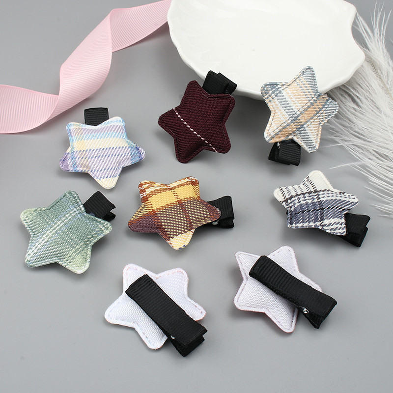 2 kom nove male zvijezde kopča za kosu bebe ukosnice za djevojčice tkanina bočne kopče ukrasi za kosu djeca ne ozlijeđuju kosu modna pokrivala
