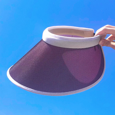 Novi šešir s UV promjenom boje, prazan cilindar s velikim obodom, čipkasti mrežasti dizajn, ljetni šešir, biciklizam na otvorenom, kapa za sunčanje, putna kapa za plažu