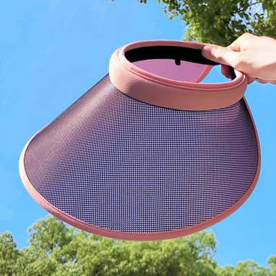 Novi šešir s UV promjenom boje, prazan cilindar s velikim obodom, čipkasti mrežasti dizajn, ljetni šešir, biciklizam na otvorenom, kapa za sunčanje, putna kapa za plažu