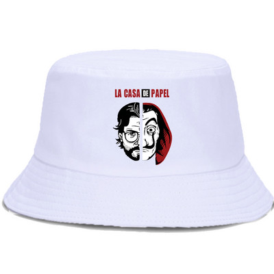 La Casa De Papel Vintage Καπέλα Ψαρά Casual Summer Outdoor Panama Caps Unisex Αντιηλιακό Καπέλο ψαρέματος Πτυσσόμενο καπέλο με κάδο παραλίας