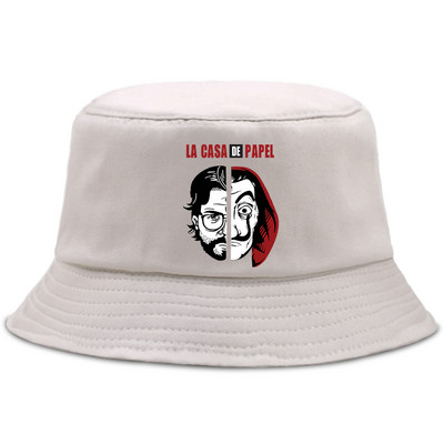 La Casa De Papel Vintage Καπέλα Ψαρά Casual Summer Outdoor Panama Caps Unisex Αντιηλιακό Καπέλο ψαρέματος Πτυσσόμενο καπέλο με κάδο παραλίας