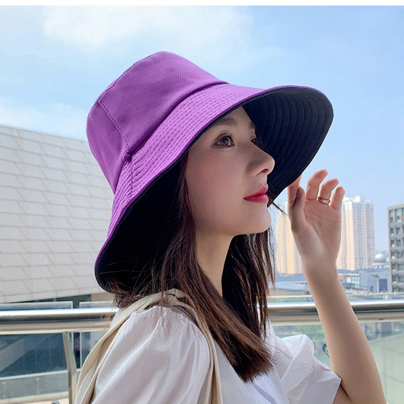 Modni dvostrani sklopivi šešir Ljetni šešir za sunce za žene Djevojke Ribarska kapa sa šiltom Anti-UV Široki obodi Šeširi za sunčanje Kapa