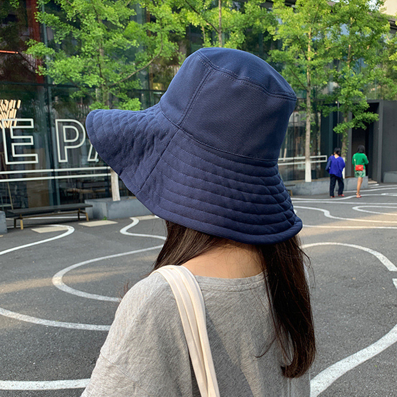 Pălărie de pescar pentru femei, cu umbrelă mare de vară, pălărie UV, literatură și artă japoneză, pălărie cu protecție solară anti UV, versiune coreeană pliabilă