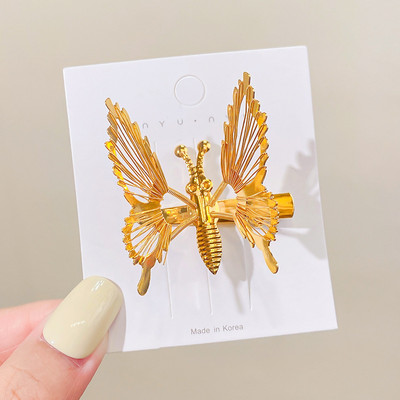 Novi slatki pokreti Leptir Ukosnica Pokrivalo za glavu Djevojka Korejska verzija Metalna opružna kopča za rubove Kosa za kosu Modna kopča za kosu Dodaci za kosu