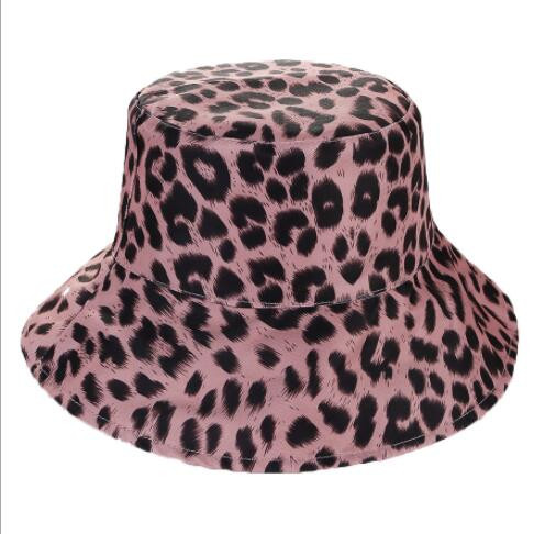 2019. gada jauna kokvilnas leoparda apdruka Sieviešu kausa cepure, divpusēja, var valkāt zvejnieku cepures pavasara vasaras cepures rudens