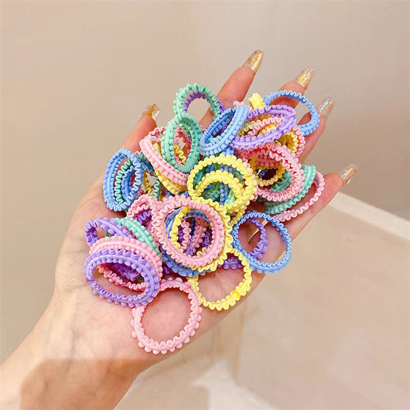 50 tk/partii karikakra kott tüdrukutele juuste aksessuaarid printsess kõrge elastsusega kummipaelad Nahkkatted Peaköied Armas laste peakate