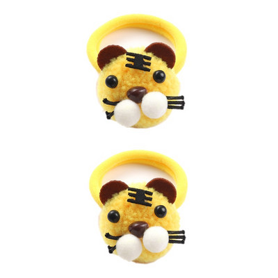 2 vnt Animacinių filmų gyvūnų plaukų juostelės mergaitėms nailono elastinės guminės juostos plaukų kaklaraiščiai Vaikiški galvos juostos Vaikų galvos apdangalai Plaukų priedai