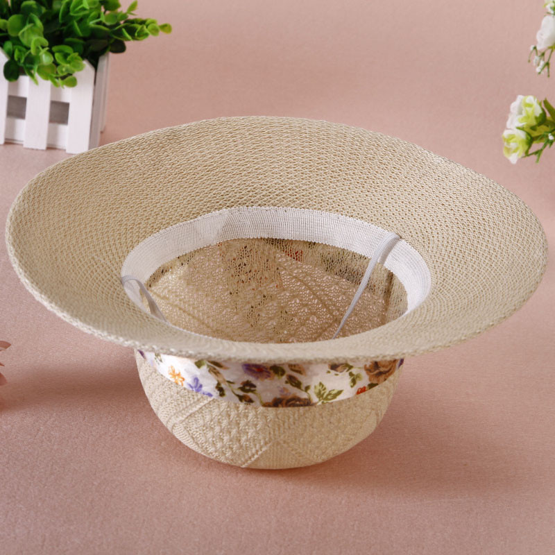 Pălării de soare pentru fete de vară Pălărie de paie cu bowknot cu boruri largi, cu panglică, protecție solară în aer liber, pălării pentru femei, șapci Panama pentru doamne de culoare moale