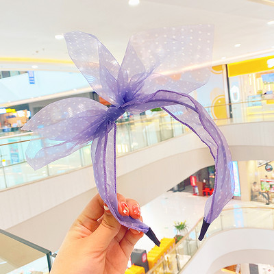 2021 Gyerekek Aranyos Színek Pöttyös masni hajpántok Fejfedők Kislányoknak Szép széles oldalú hajkarika fejpántok gyerekeknek hajkiegészítők