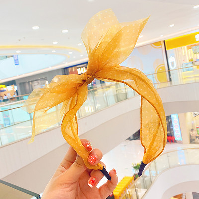 2021 Gyerekek Aranyos Színek Pöttyös masni hajpántok Fejfedők Kislányoknak Szép széles oldalú hajkarika fejpántok gyerekeknek hajkiegészítők