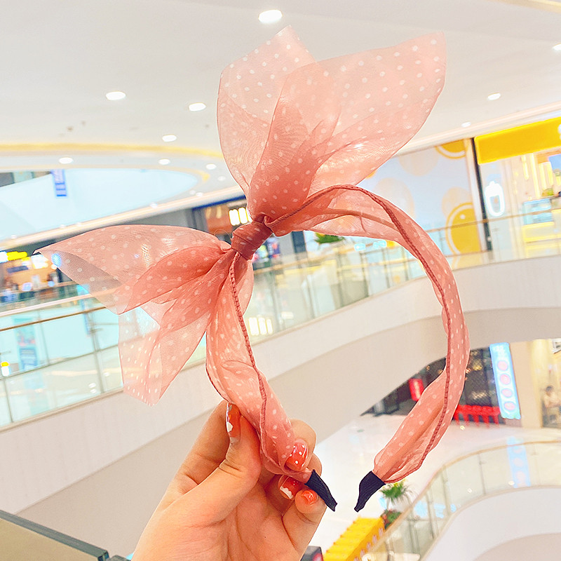 2021 Gyerekek Aranyos Színek Pöttyös masni hajpántok Fejfedők Kislányoknak Szép széles oldalú hajkarika fejpántok gyerekeknek hajkiegészítők