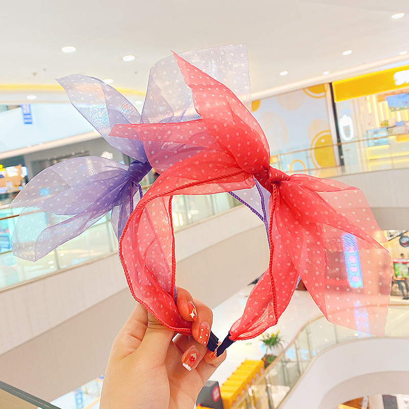 2021 Gyerekek Aranyos Színek Pöttyös masni hajpántok Fejfedők Kislányoknak Szép széles oldalú hajkarika fejpántok gyerekeknek hajkiegészítők