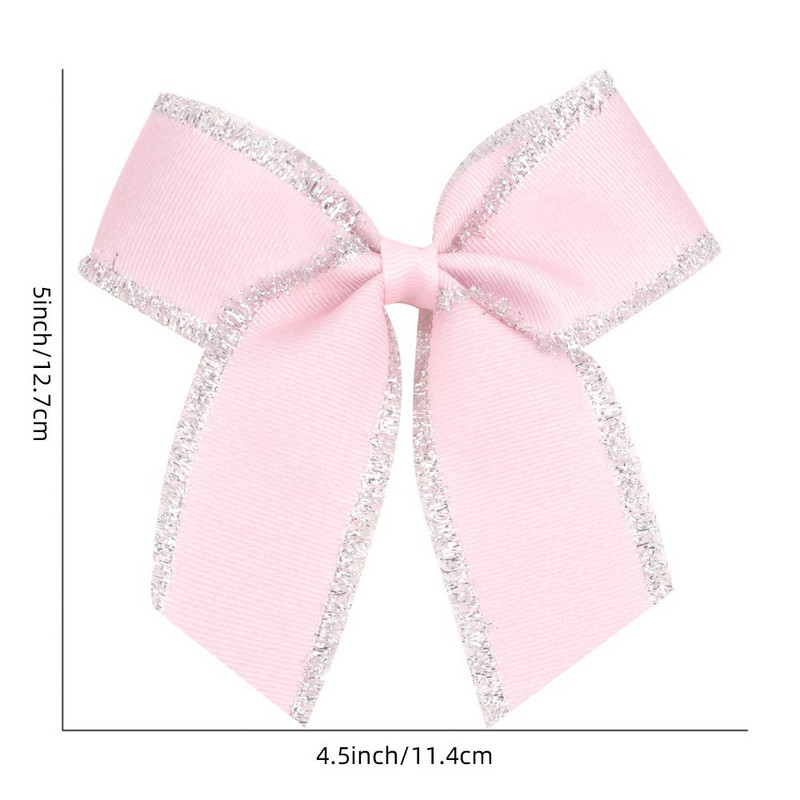 ncmama 1PC 4 inča pokrivala za glavu za djevojčice svjetlucave pune grosgrain vrpce mašne za kosu sa kopčom Ručno izrađene butik hvataljke za kosu za djecu