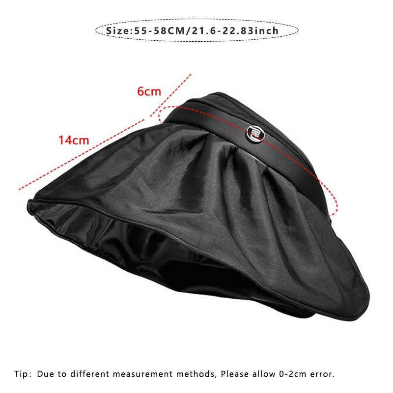 Pălărie de soare la modă, cu boruri mari de 14 cm, pentru femei, cu volan, cu design cu pliuri, pălărie de găleată, impermeabilă, în aer liber, protecție UV, șapcă de plajă de vacanță