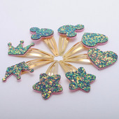 8/ 10 kom./ lot Nove pozlaćene kopče za kosu za djevojčice Dječje svjetlucave ukosnice Zvjezdica Mickey Ukosnica s ušnom krunom Ukosnica za kosu Dječji dodaci za kosu