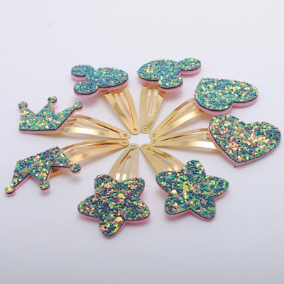 8/ 10 kom./ lot Nove pozlaćene kopče za kosu za djevojčice Dječje svjetlucave ukosnice Zvjezdica Mickey Ukosnica s ušnom krunom Ukosnica za kosu Dječji dodaci za kosu