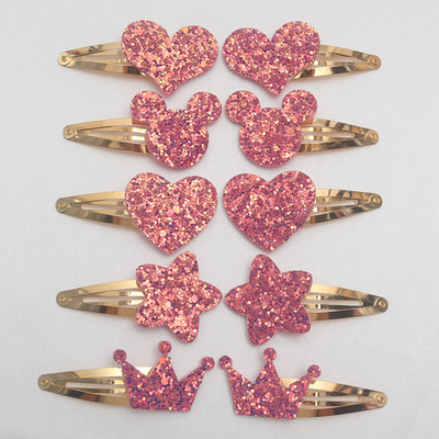 8/ 10 kom./ lot Nove pozlaćene kopče za kosu za djevojčice Dječje svjetlucave ukosnice Zvjezdica Mickey Ukosnica s ušnom krunom Ukosnica za kosu Dječji dodaci za kosu