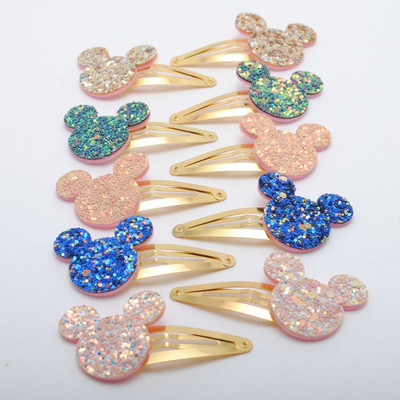 8/ 10 kom./ lot Nove pozlaćene kopče za kosu za djevojčice Dječje svjetlucave ukosnice Zvjezdica Mickey Ukosnica s ušnom krunom Ukosnica za kosu Dječji dodaci za kosu