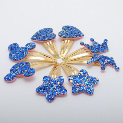 8/ 10 kom./ lot Nove pozlaćene kopče za kosu za djevojčice Dječje svjetlucave ukosnice Zvjezdica Mickey Ukosnica s ušnom krunom Ukosnica za kosu Dječji dodaci za kosu