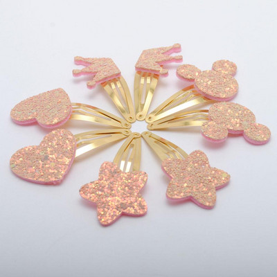 8/ 10 kom./ lot Nove pozlaćene kopče za kosu za djevojčice Dječje svjetlucave ukosnice Zvjezdica Mickey Ukosnica s ušnom krunom Ukosnica za kosu Dječji dodaci za kosu