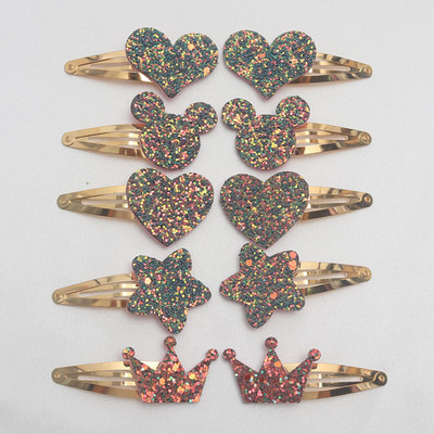 8/ 10 kom./ lot Nove pozlaćene kopče za kosu za djevojčice Dječje svjetlucave ukosnice Zvjezdica Mickey Ukosnica s ušnom krunom Ukosnica za kosu Dječji dodaci za kosu