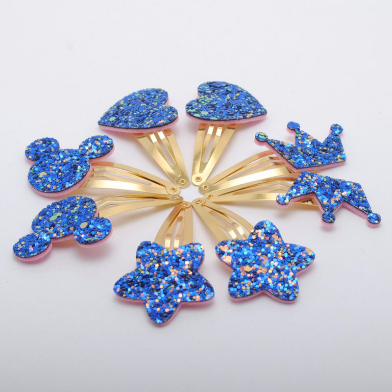 8/ 10 kom./ lot Nove pozlaćene kopče za kosu za djevojčice Dječje svjetlucave ukosnice Zvjezdica Mickey Ukosnica s ušnom krunom Ukosnica za kosu Dječji dodaci za kosu