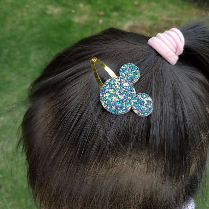 8/ 10 kom./ lot Nove pozlaćene kopče za kosu za djevojčice Dječje svjetlucave ukosnice Zvjezdica Mickey Ukosnica s ušnom krunom Ukosnica za kosu Dječji dodaci za kosu