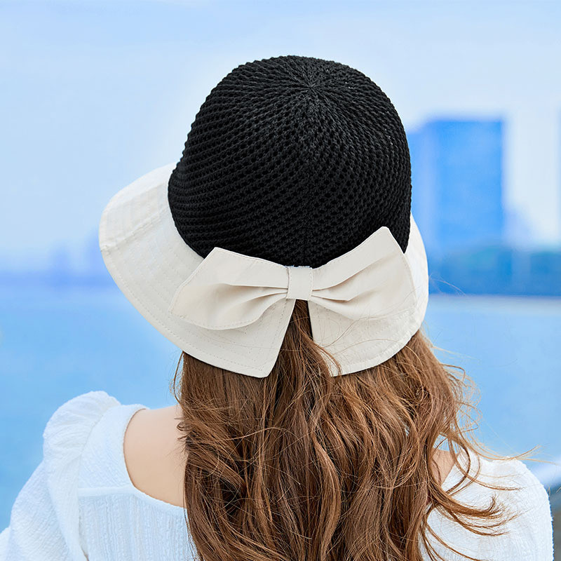 Šeširi za žene 2022. Proljeće Ljeto Novo Univerzalna mašna Krema za sunčanje Kapa za zaštitu od sunca Zaštita za lice UV zaštita Šuplji šešir Panama S102