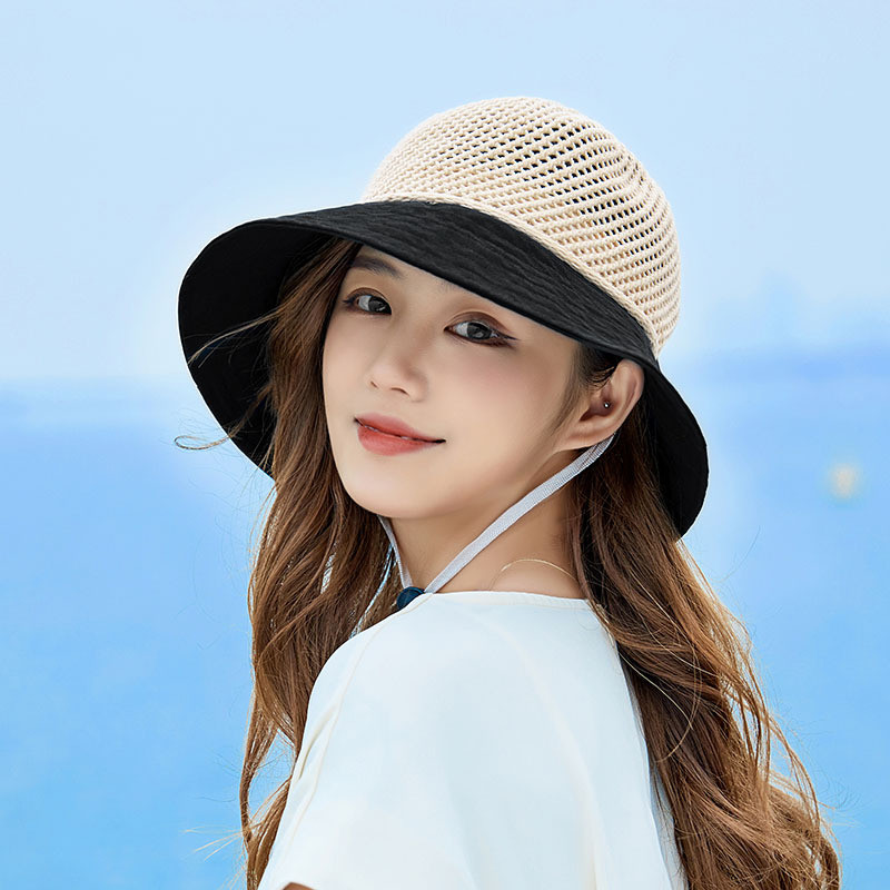 Šeširi za žene 2022. Proljeće Ljeto Novo Univerzalna mašna Krema za sunčanje Kapa za zaštitu od sunca Zaštita za lice UV zaštita Šuplji šešir Panama S102