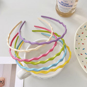 Modna jednobojna traka za kosu, slatkiši, slatke ukosnice s valovitim zubima, rođendanska zabava, bebe, dječje kopče za kosu, dodaci