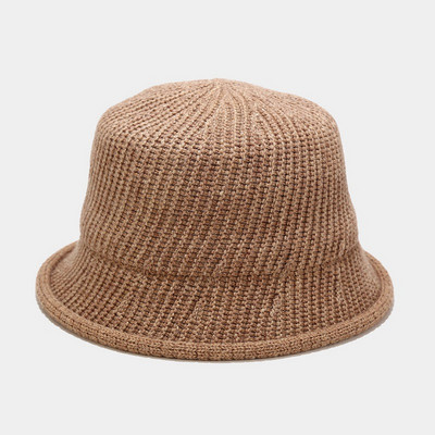 Nové krimpovacie vlnené pevné zimné pletené panamské klobúky pre ženy, teplé vedrové klobúky, dámske vonkajšie umývadlové klobúky, opaľovacie krémy, slnečné čiapky, darček