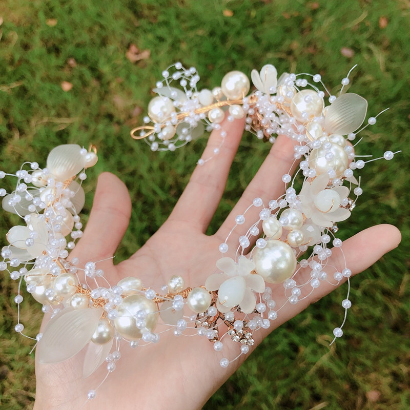 Izrada nepravilnih bisera Trake za glavu za djevojke Traka za kosu Mladenka Vjenčana frizura Modni dodaci za kosu za djecu Pokrivala za glavu