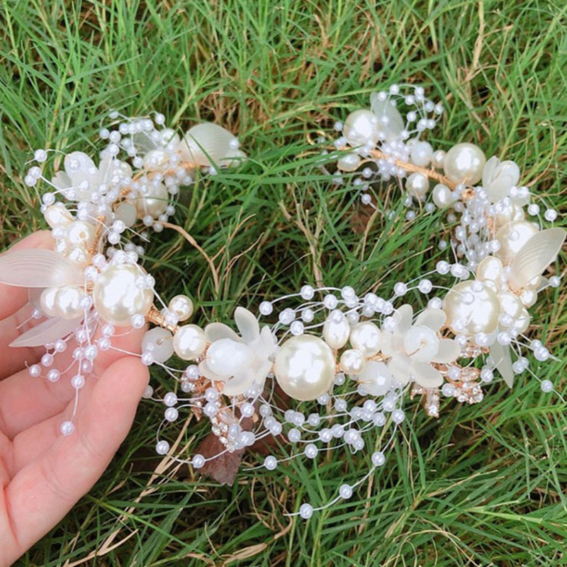 Izrada nepravilnih bisera Trake za glavu za djevojke Traka za kosu Mladenka Vjenčana frizura Modni dodaci za kosu za djecu Pokrivala za glavu