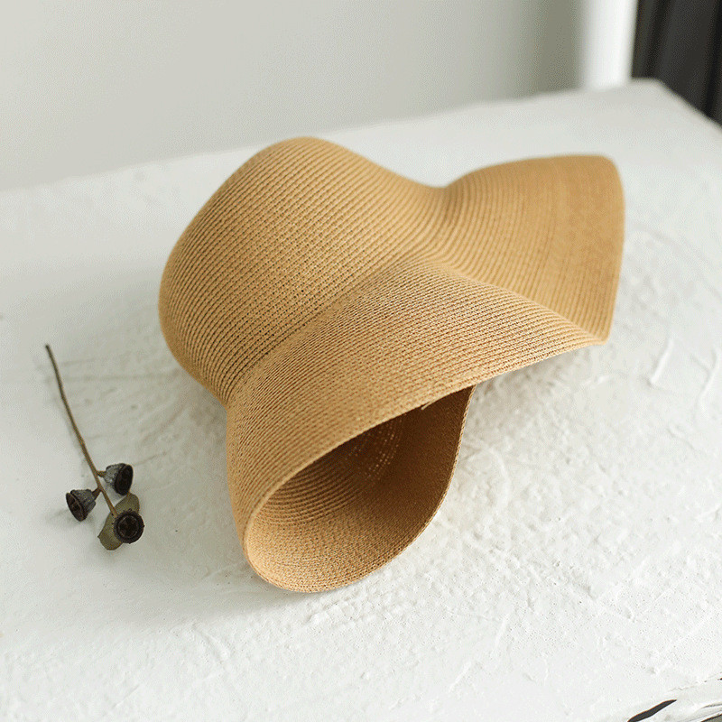 2023 Nyári sapka új női napkalap összecsukható strandkalap nagy karimájú utazási fényvédő Hepburn szél napsapka utazás
