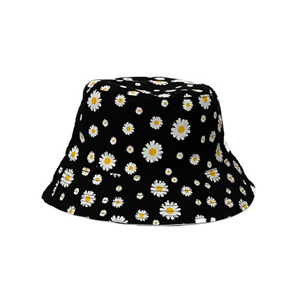 Reverzibilni šešir s tratinčicama za žene, pamučna dvostrana ribarska kapa za sunčanje s cvjetnim vezom i širokim obodom