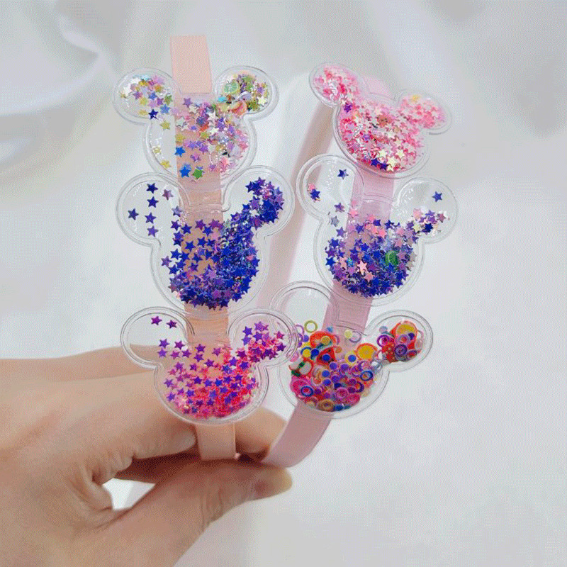 3 buc Bentite pentru fete Copii Bentite cu paiete Copii Nou ABS Trepte Dinți Benzi pentru păr Accesorii pentru păr