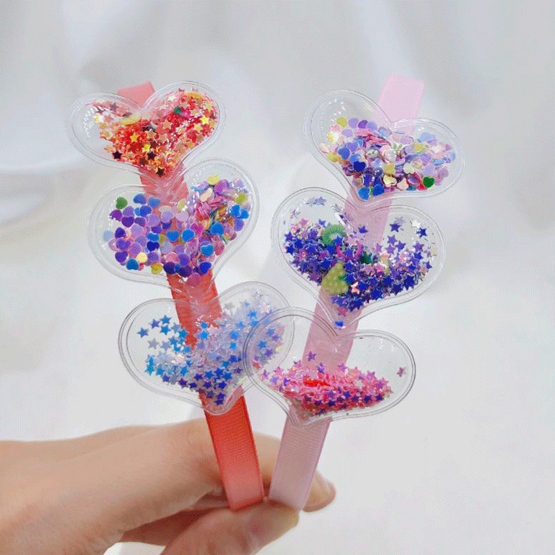 3 buc Bentite pentru fete Copii Bentite cu paiete Copii Nou ABS Trepte Dinți Benzi pentru păr Accesorii pentru păr