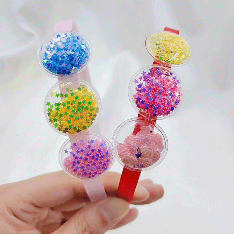 3 buc Bentite pentru fete Copii Bentite cu paiete Copii Nou ABS Trepte Dinți Benzi pentru păr Accesorii pentru păr