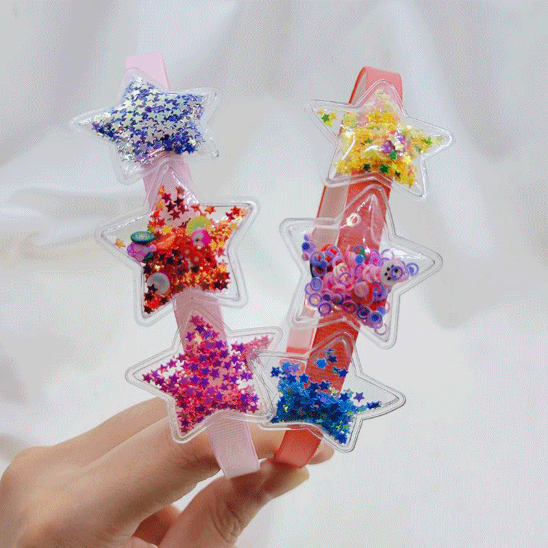 3 buc Bentite pentru fete Copii Bentite cu paiete Copii Nou ABS Trepte Dinți Benzi pentru păr Accesorii pentru păr