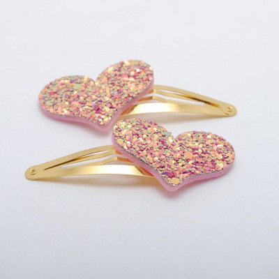 6 buc/lot Agrafe Noi Fete Design Corea Glitter Heart Copii Cadou Aniversare Accesorii Păr Copii Agraf Pentru Copii