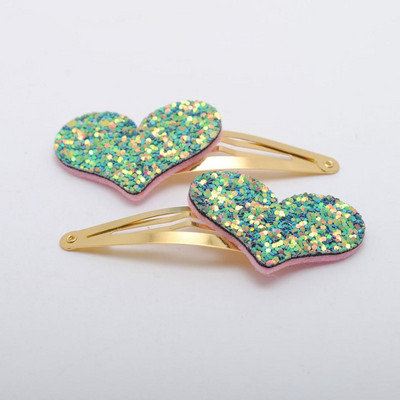 6 buc/lot Agrafe Noi Fete Design Corea Glitter Heart Copii Cadou Aniversare Accesorii Păr Copii Agraf Pentru Copii