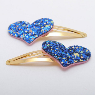 6 buc/lot Agrafe Noi Fete Design Corea Glitter Heart Copii Cadou Aniversare Accesorii Păr Copii Agraf Pentru Copii