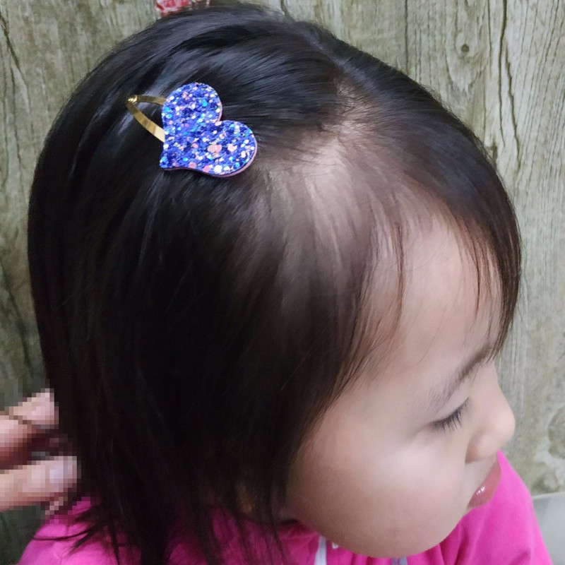 6 buc/lot Agrafe Noi Fete Design Corea Glitter Heart Copii Cadou Aniversare Accesorii Păr Copii Agraf Pentru Copii